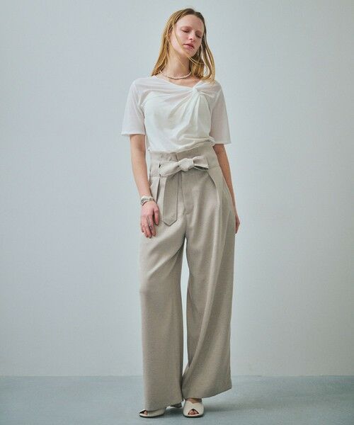ROPE' / ロペ その他パンツ | 【一部店舗限定】【REALM（レルム）】BELTED PANTS｜ハイウエストパンツ　26SS | 詳細4