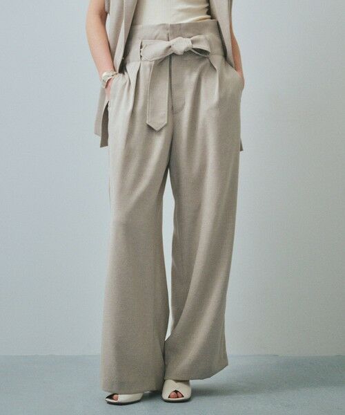 ROPE' / ロペ その他パンツ | 【一部店舗限定】【REALM（レルム）】BELTED PANTS｜ハイウエストパンツ　26SS（ベージュ(27)）
