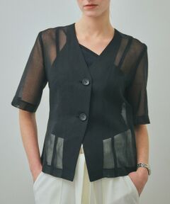 ROPE' / ロペ ノーカラージャケット | 【一部店舗限定】【REALM（レルム）】SHEER JACKET｜Vネックジャケット　26SS