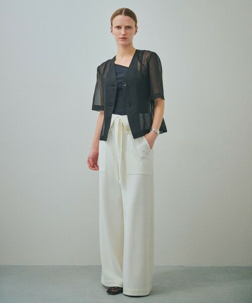 ROPE' / ロペ ノーカラージャケット | 【一部店舗限定】【REALM（レルム）】SHEER JACKET｜Vネックジャケット　26SS | 詳細1