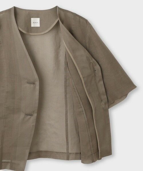 ROPE' / ロペ ノーカラージャケット | 【一部店舗限定】【REALM（レルム）】SHEER JACKET｜Vネックジャケット　26SS | 詳細13