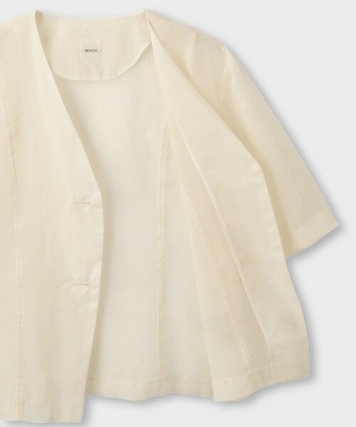 ROPE' / ロペ ノーカラージャケット | 【一部店舗限定】【REALM（レルム）】SHEER JACKET｜Vネックジャケット　26SS | 詳細15