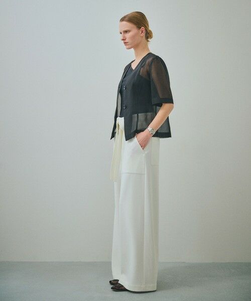 ROPE' / ロペ ノーカラージャケット | 【一部店舗限定】【REALM（レルム）】SHEER JACKET｜Vネックジャケット　26SS | 詳細2