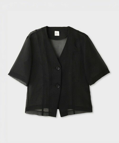 ROPE' / ロペ ノーカラージャケット | 【一部店舗限定】【REALM（レルム）】SHEER JACKET｜Vネックジャケット　26SS | 詳細4