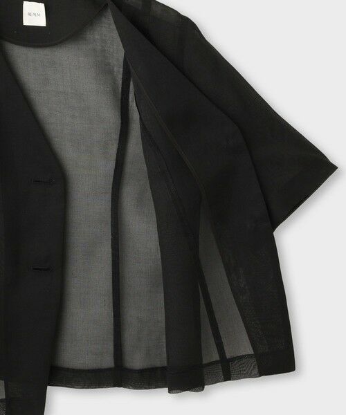 ROPE' / ロペ ノーカラージャケット | 【一部店舗限定】【REALM（レルム）】SHEER JACKET｜Vネックジャケット　26SS | 詳細9
