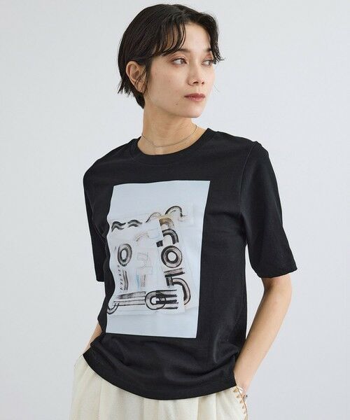 ROPE' / ロペ Tシャツ | 【SALON adam et rope'】【Lee Izumida by SALON】プリントコンパクトT（ブラック(01)）