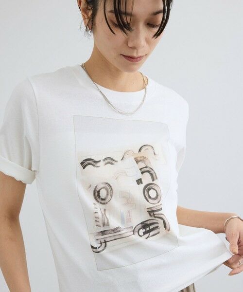 ROPE' / ロペ Tシャツ | 【SALON adam et rope'】【Lee Izumida by SALON】プリントコンパクトT（ホワイト(10)）