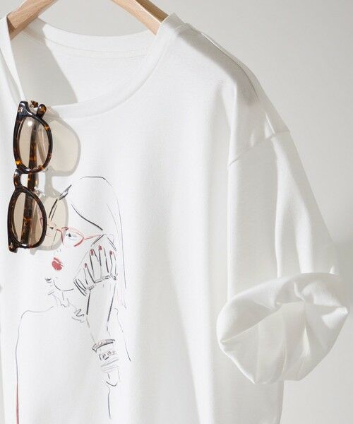 ROPE' / ロペ Tシャツ | 【YUKO SAEKI for ROPE’・コラボレーション】プリントTシャツ/イージーケア | 詳細3