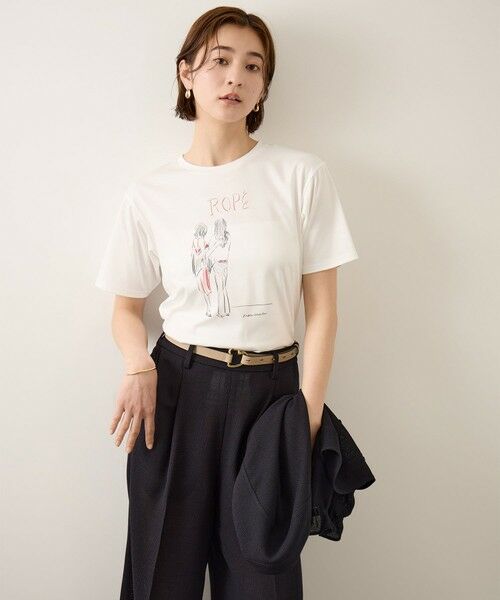 ROPE' / ロペ Tシャツ | 【YUKO SAEKI for ROPE’・コラボレーション】プリントTシャツ/イージーケア | 詳細9