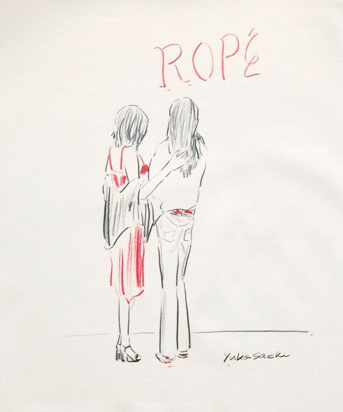 ROPE' / ロペ Tシャツ | 【YUKO SAEKI for ROPE’・コラボレーション】フレンチスリーブプリントTシャツ/イージーケア | 詳細10