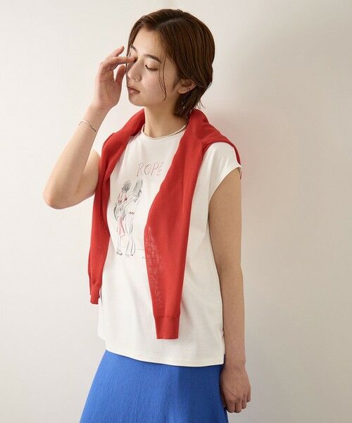 ROPE' / ロペ Tシャツ | 【YUKO SAEKI for ROPE’・コラボレーション】フレンチスリーブプリントTシャツ/イージーケア | 詳細11
