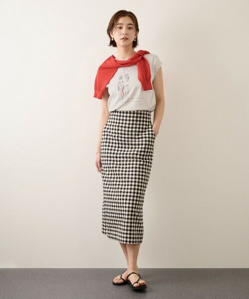 ROPE' / ロペ Tシャツ | 【YUKO SAEKI for ROPE’・コラボレーション】フレンチスリーブプリントTシャツ/イージーケア | 詳細13