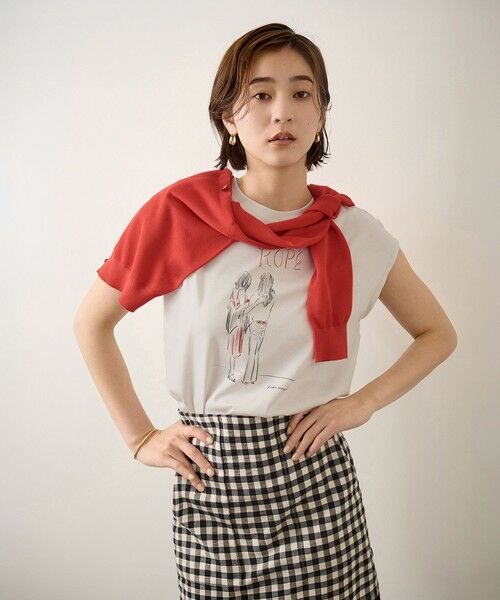 ROPE' / ロペ Tシャツ | 【YUKO SAEKI for ROPE’・コラボレーション】フレンチスリーブプリントTシャツ/イージーケア | 詳細15