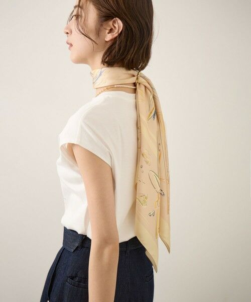 ROPE' / ロペ Tシャツ | 【YUKO SAEKI for ROPE’・コラボレーション】フレンチスリーブプリントTシャツ/イージーケア | 詳細2