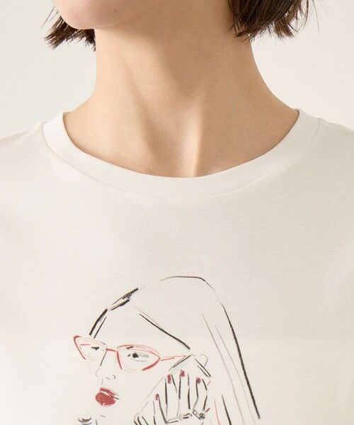 ROPE' / ロペ Tシャツ | 【YUKO SAEKI for ROPE’・コラボレーション】フレンチスリーブプリントTシャツ/イージーケア | 詳細24