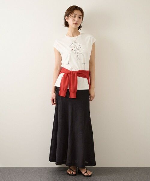 ROPE' / ロペ Tシャツ | 【YUKO SAEKI for ROPE’・コラボレーション】フレンチスリーブプリントTシャツ/イージーケア | 詳細7