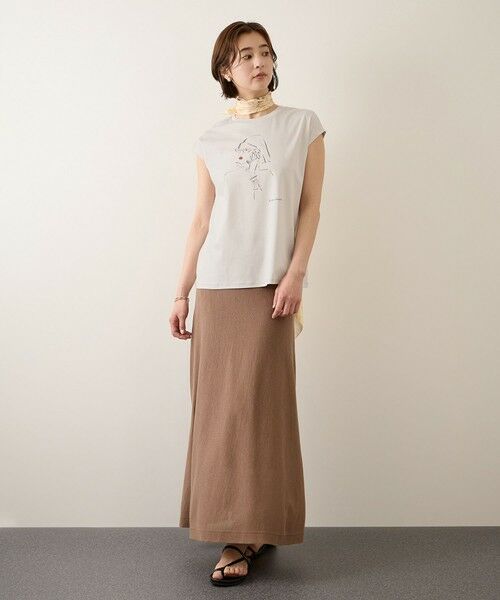 ROPE' / ロペ Tシャツ | 【YUKO SAEKI for ROPE’・コラボレーション】フレンチスリーブプリントTシャツ/イージーケア | 詳細8
