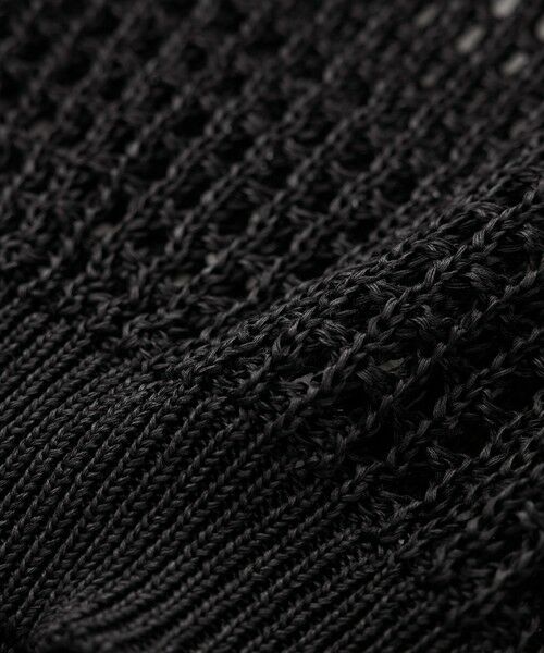 ROPE' / ロペ ニット・セーター | リネン混 透かし編みスキッパーポロ襟プルオーバー(5分袖) | 詳細21