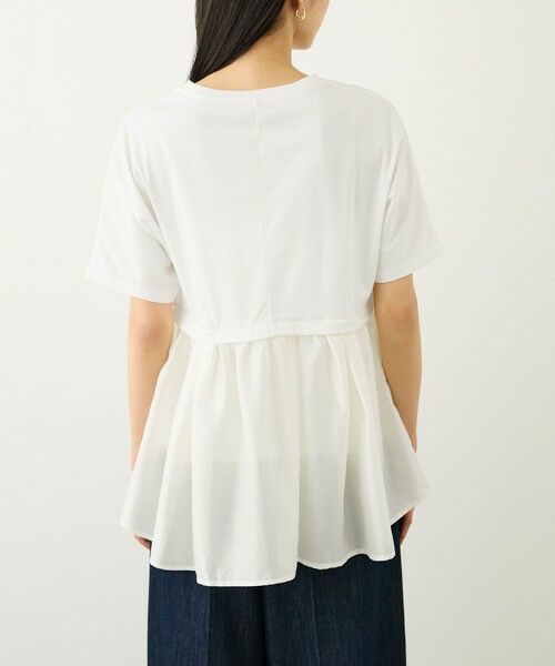 ROPE' / ロペ Tシャツ | カットオーガンジー ドッキングペプラムカットソー/接触冷感・汗ジミ防止加工・吸水速乾・イージーケア | 詳細15