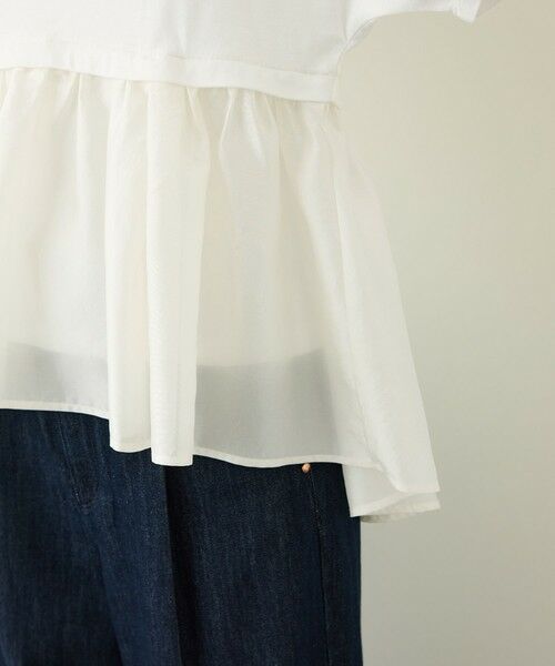 ROPE' / ロペ Tシャツ | カットオーガンジー ドッキングペプラムカットソー/接触冷感・汗ジミ防止加工・吸水速乾・イージーケア | 詳細18