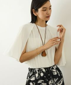 ROPE' / ロペ Tシャツ | ケープスリーブリンキングカットブラウス/UVカット・接触冷感・通気性・吸水速乾・イージーケア