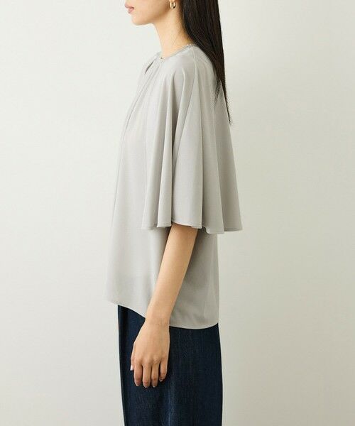 ROPE' / ロペ Tシャツ | ケープスリーブリンキングカットブラウス/UVカット・接触冷感・通気性・吸水速乾・イージーケア | 詳細14