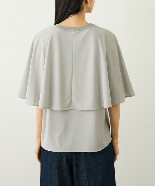 ROPE' / ロペ Tシャツ | ケープスリーブリンキングカットブラウス/UVカット・接触冷感・通気性・吸水速乾・イージーケア | 詳細15