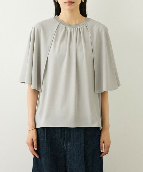 ROPE' / ロペ Tシャツ | ケープスリーブリンキングカットブラウス/UVカット・接触冷感・通気性・吸水速乾・イージーケア | 詳細16