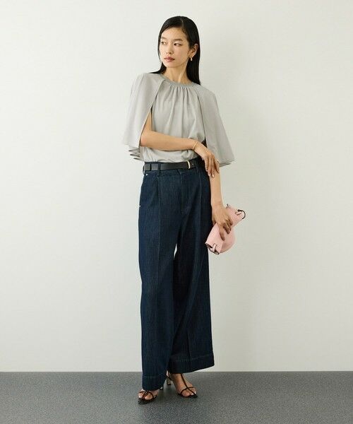ROPE' / ロペ Tシャツ | ケープスリーブリンキングカットブラウス/UVカット・接触冷感・通気性・吸水速乾・イージーケア | 詳細6