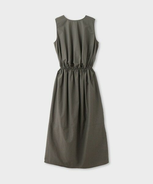 ROPE' / ロペ ロング・マキシ丈ワンピース | 【一部店舗限定】【REALM（レルム）】COTTON TAFFETA COLOR-BLOCKED DRESS｜切り替えワンピース　26SS（カーキー(36)）