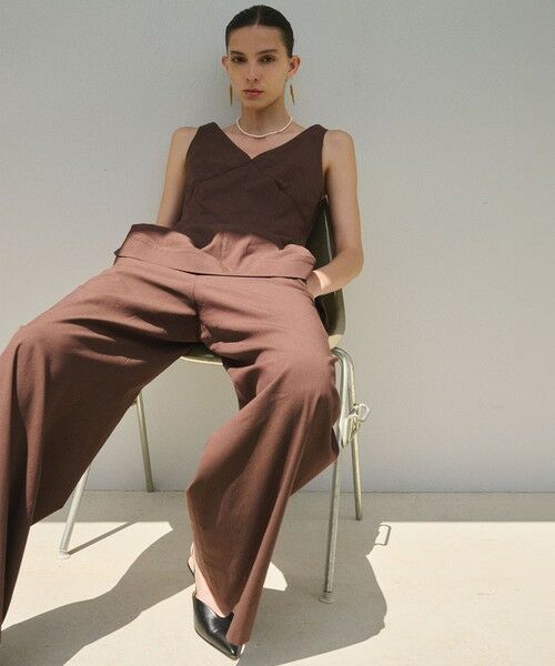ROPE' / ロペ シャツ・ブラウス | 【一部店舗限定】【REALM（レルム）】V-NECK PEPLUM BLOUSE｜セットアップブラウス　26SS | 詳細2