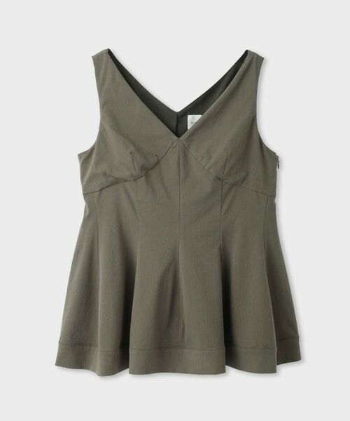 ROPE' / ロペ シャツ・ブラウス | 【一部店舗限定】【REALM（レルム）】V-NECK PEPLUM BLOUSE｜セットアップブラウス　26SS（カーキー(36)）