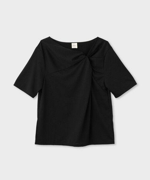 ROPE' / ロペ Tシャツ | 【一部店舗限定】【REALM（レルム）】TWISTED HALF-SLEEVE TOP｜半袖Tシャツ　26SS（ブラック(01)）