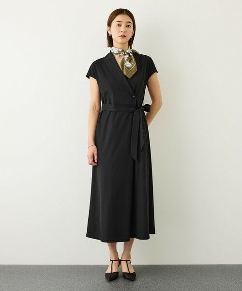 ROPE' / ロペ ロング・マキシ丈ワンピース | ジャージラップフレンチスリーブワンピース/UVカット・接触冷感・吸水速乾・イージーケア | 詳細24
