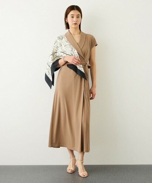 ROPE' / ロペ ロング・マキシ丈ワンピース | ジャージラップフレンチスリーブワンピース/UVカット・接触冷感・吸水速乾・イージーケア | 詳細27