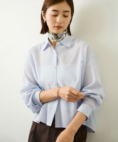 ROPE' / ロペ シャツ・ブラウス | キュプラコットン クロップドシャツブラウス/イージーケア