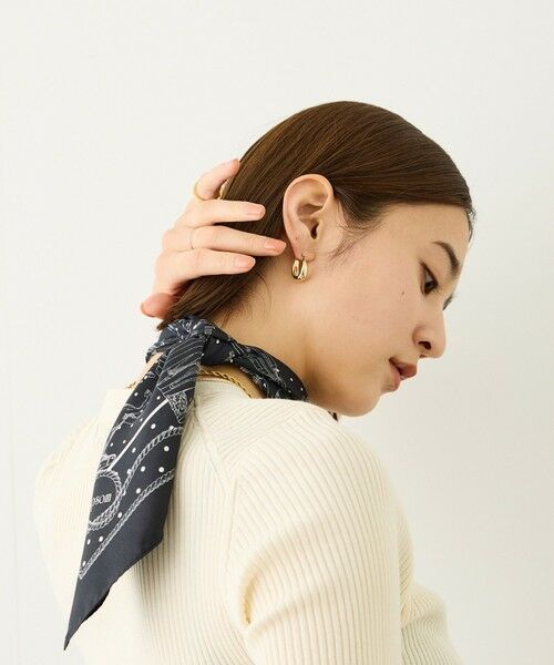 ROPE' / ロペ バンダナ・スカーフ | ROPE' リバイバルシルクスカーフ/Sサイズ・26AW（ブラック(01)）