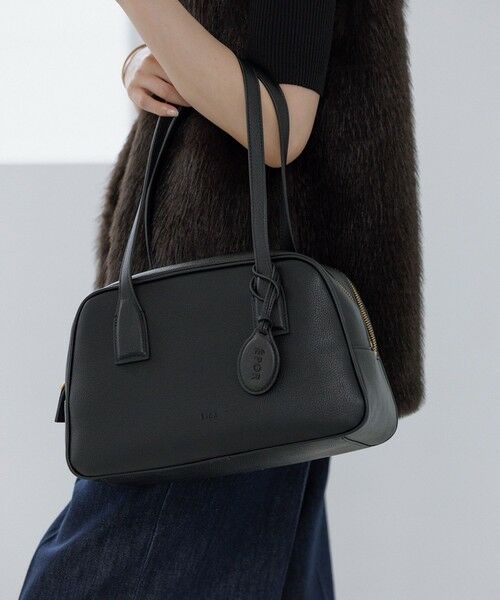 ROPE' / ロペ ハンドバッグ | 【E'POR】TWO BOSTON BAG Medium/撥水・26AW新型（ブラック(01)）