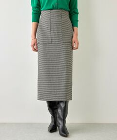 ROPE' / ロペ ミニ・ひざ丈スカート | [美人スカート]ポケット付きラメタイトスカート(千鳥格子・グレンチェック柄)/26SAW