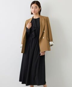 ROPE' / ロペ ロング・マキシ丈ワンピース | トリアセテートドレープフリルワンピース/防シワ・イージーケア
