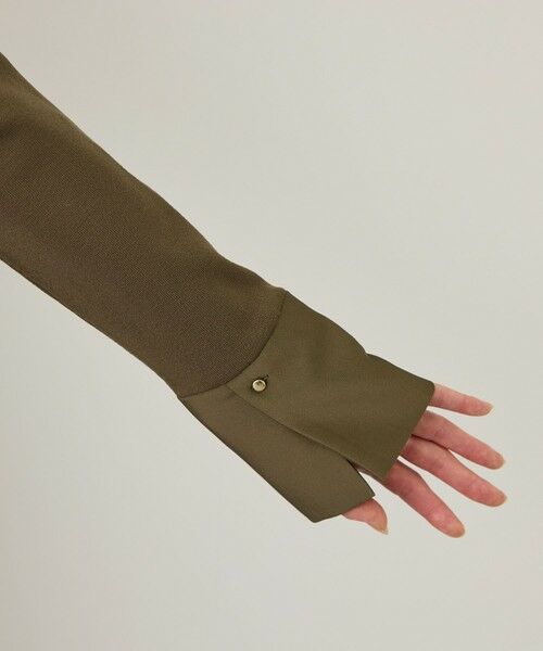 ROPE' / ロペ ロング・マキシ丈ワンピース | 【J'aDoRe・一部店舗限定サイズ】サテンコンビオープンカラーニットワンピース/イージーケア | 詳細16