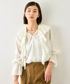 ROPE' / ロペ シャツ・ブラウス | 【J'aDoRe・一部店舗限定サイズ】取り外し可能 2WAYラッフルフリルブラウス/イージーケア