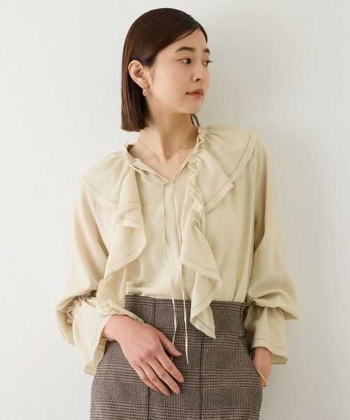ROPE' / ロペ シャツ・ブラウス | 【J'aDoRe・一部店舗限定サイズ】取り外し可能 2WAYラッフルフリルブラウス/イージーケア | 詳細1