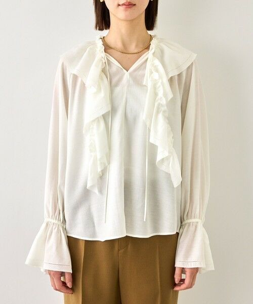 ROPE' / ロペ シャツ・ブラウス | 【J'aDoRe・一部店舗限定サイズ】取り外し可能 2WAYラッフルフリルブラウス/イージーケア | 詳細12