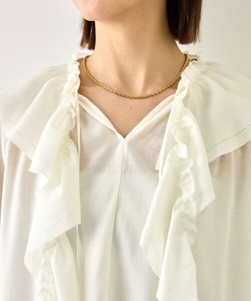 ROPE' / ロペ シャツ・ブラウス | 【J'aDoRe・一部店舗限定サイズ】取り外し可能 2WAYラッフルフリルブラウス/イージーケア | 詳細15