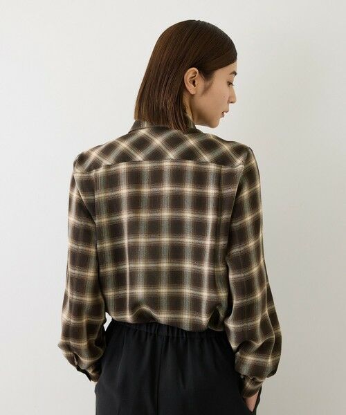ROPE' / ロペ シャツ・ブラウス | 【J'aDoRe・一部店舗限定サイズ】ボウタイ付き(取り外し可能 )シアーチェックシャツブラウス/イージーケア | 詳細2
