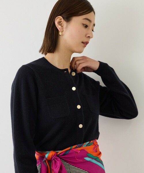 ROPE' / ロペ ニット・セーター | 【J'aDoRe・一部店舗限定サイズ】カシミヤブレンドポケットカーディガン/一部WEB限定カラー・イージーケア（ネイビー(40)）
