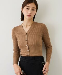 ROPE' / ロペ ニット・セーター | 【J'aDoRe・一部店舗限定サイズ】ワイドリブ金ボタンVネックカーディガン