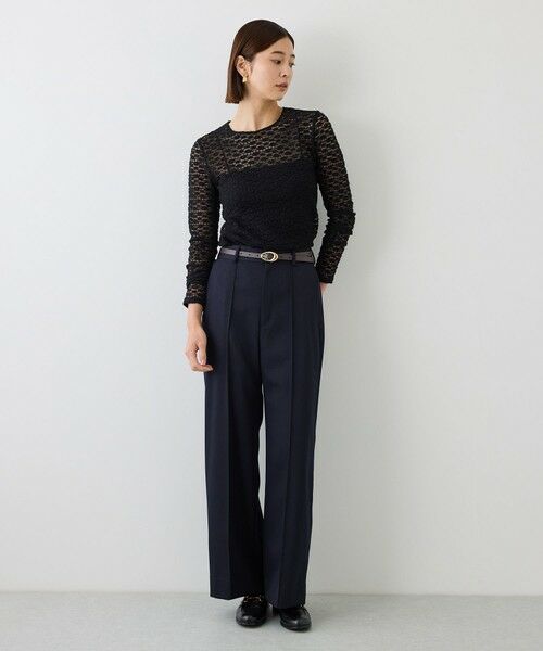 ROPE' / ロペ Tシャツ | フラワーレースベーシックカットソー/イージーケア【J'aDoRe・ルミネ店舗限定カラー】 | 詳細11