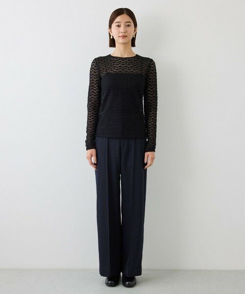 ROPE' / ロペ Tシャツ | フラワーレースベーシックカットソー/イージーケア【J'aDoRe・ルミネ店舗限定カラー】 | 詳細14